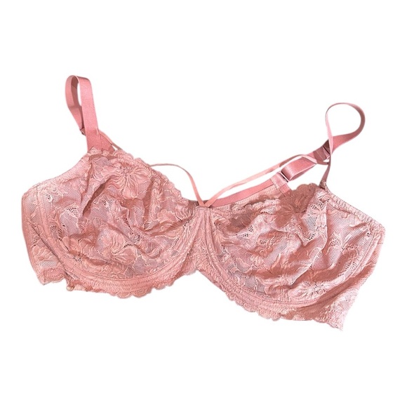 HSIA Pretty In Petals Lace Bra – Size 40DD, Light Coral - Picture 2 of 9